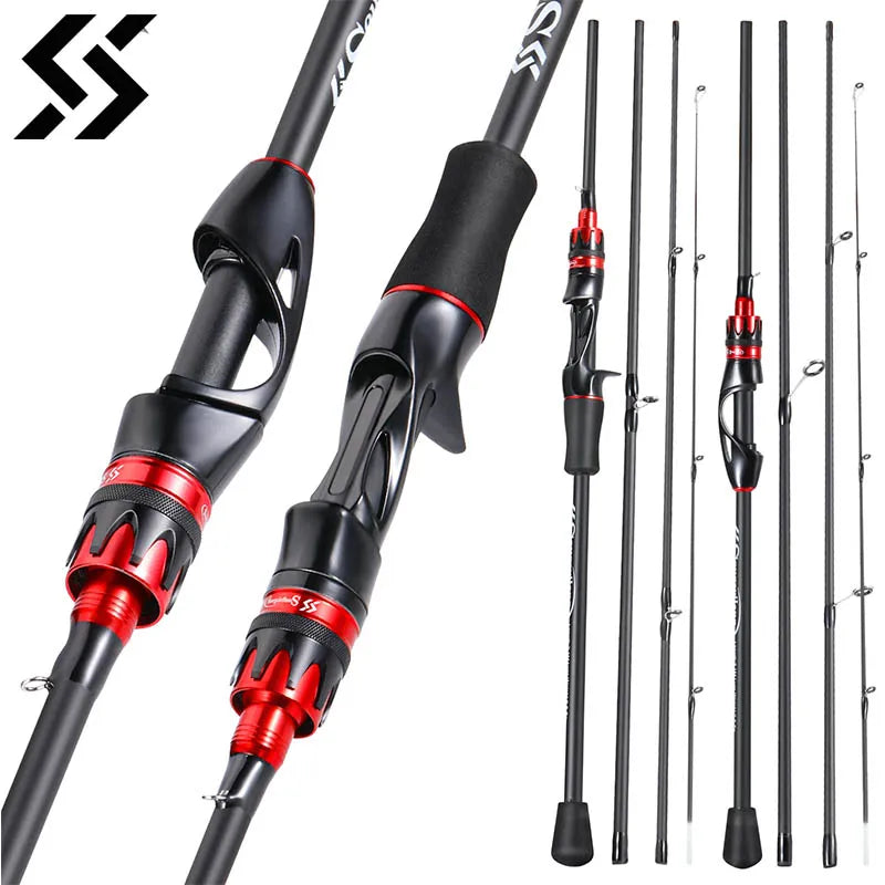 🎣 Sougayilang Casting & Spinning Fishing Rod – 2.1M Ultra-Light Carbon Fiber 🐟🔥