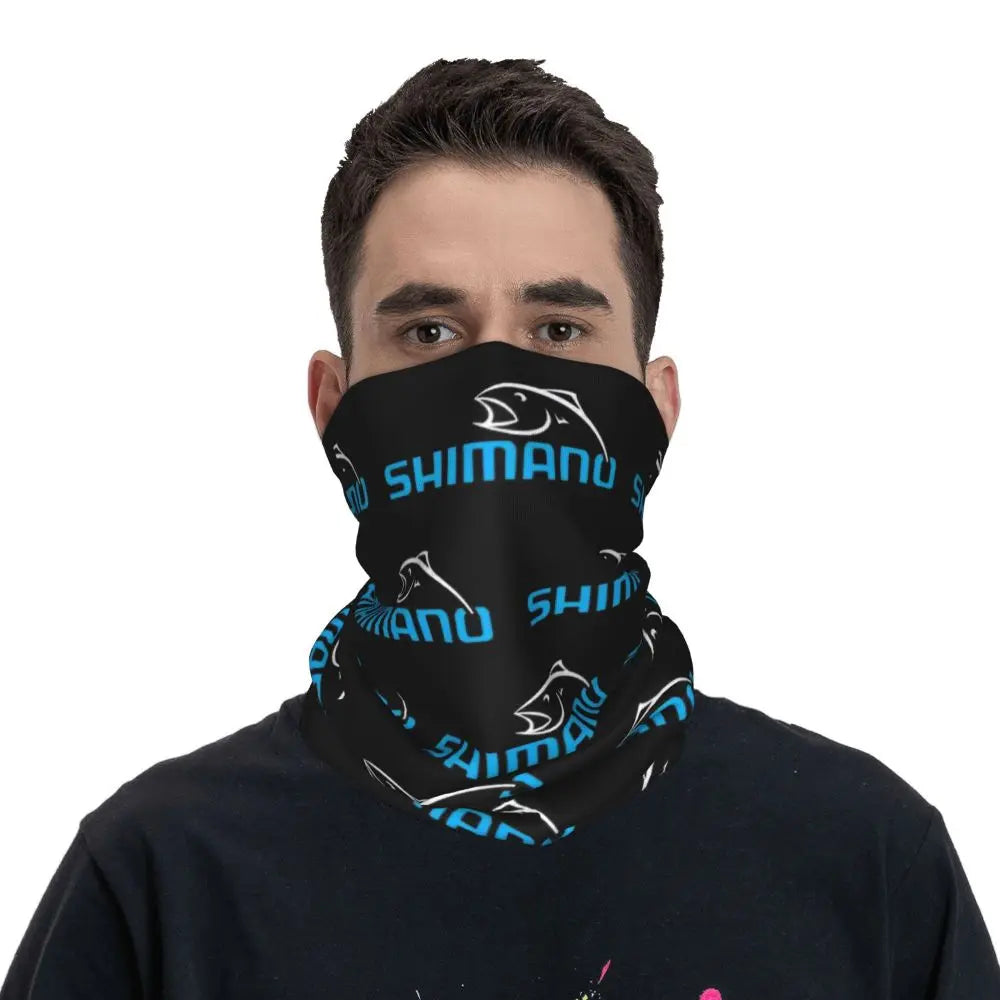 Blue Shimano Fishing Multifunctional Face Mask for Men Women