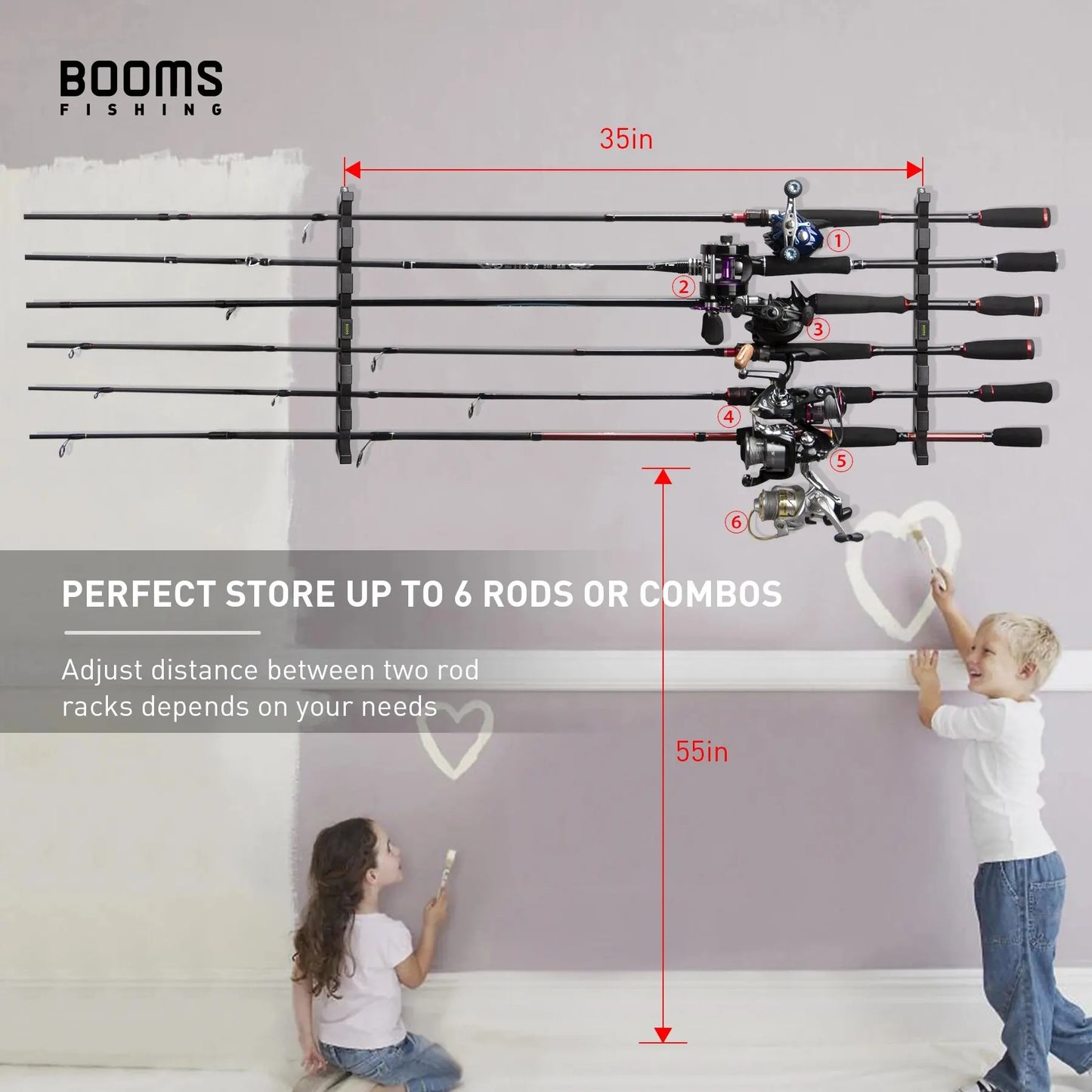 🎣 Booms Fishing WV5 Fishing Rod Holder – Store & Protect Up to 6 Rods! 🏆