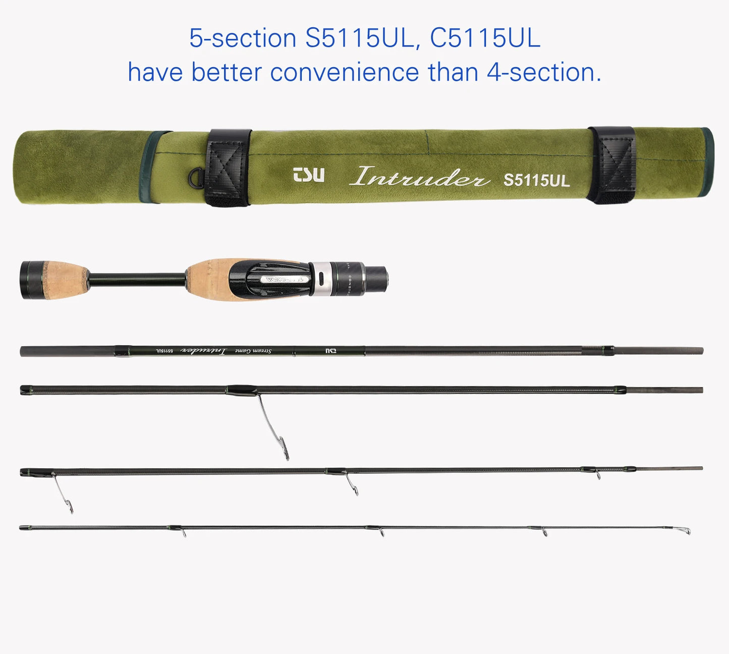 🎣 TSURINOYA INTRUDER 1.6m/1.68m Portable 4-Section Trout Fishing Rod – Precision & Performance for Every Cast!