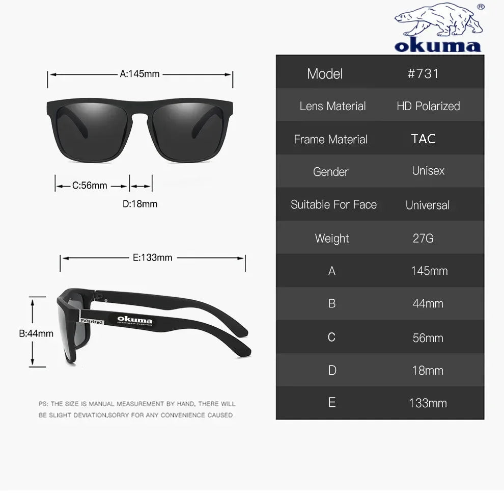 Okuma polarized sunglasses UV400 for men and women