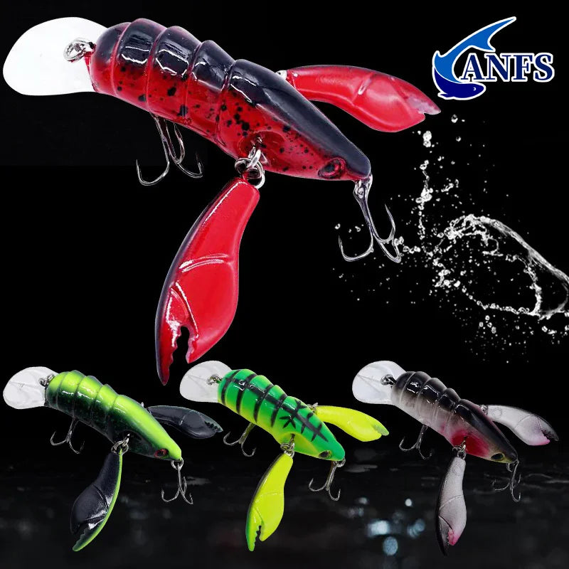 1pc Premium Jointed Craw Lure with Sharp Hooks - Realistic Fishing Bait for Catching More Fish