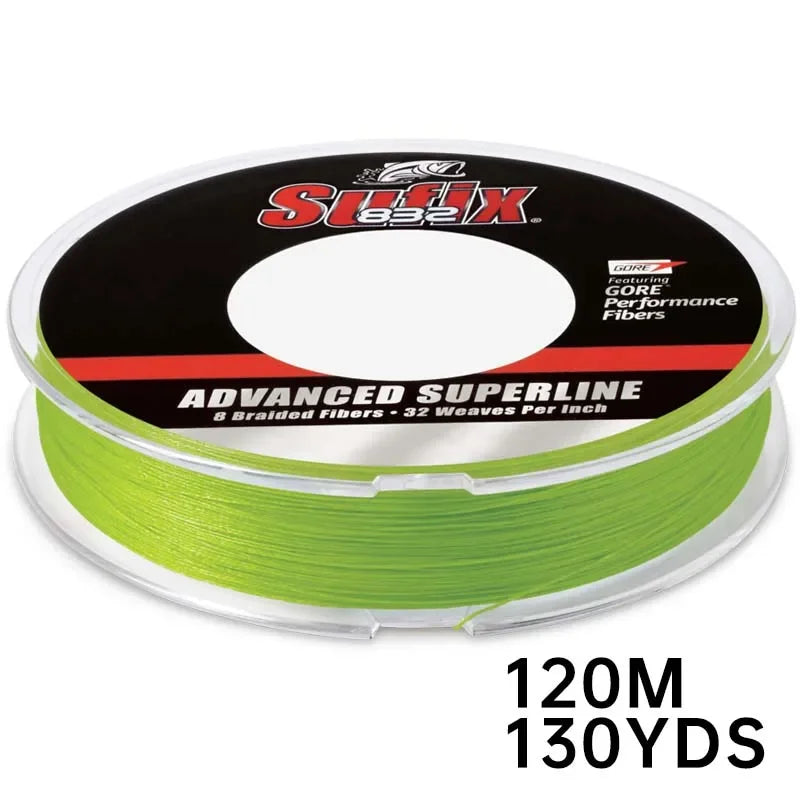 Sufix 832  Braided Fishing Line - Length:120m/130yds