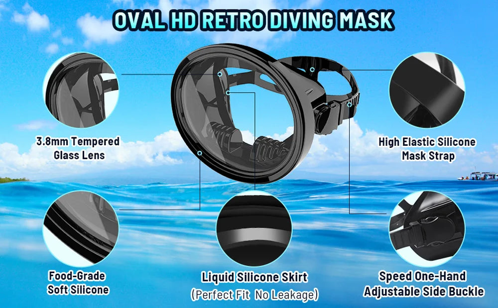 Oval Diving Mask Spearfishing Mask