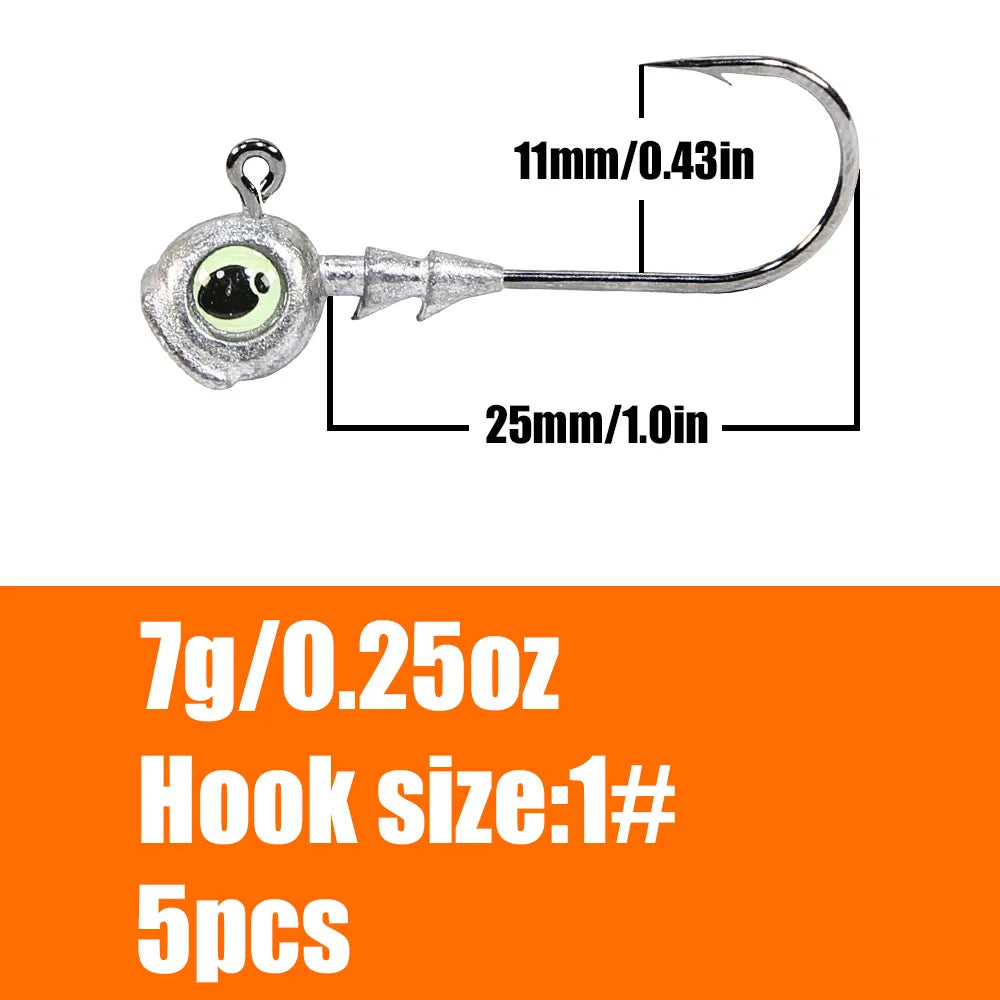 B&U Swimbait Hook Jig Head High Strength Fishing Worm Lure