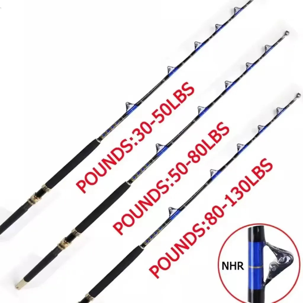 Boat Fishing Trolling Rod 30-50lbs 50-80lbs 80-130lbs Tuna Fishing Rods