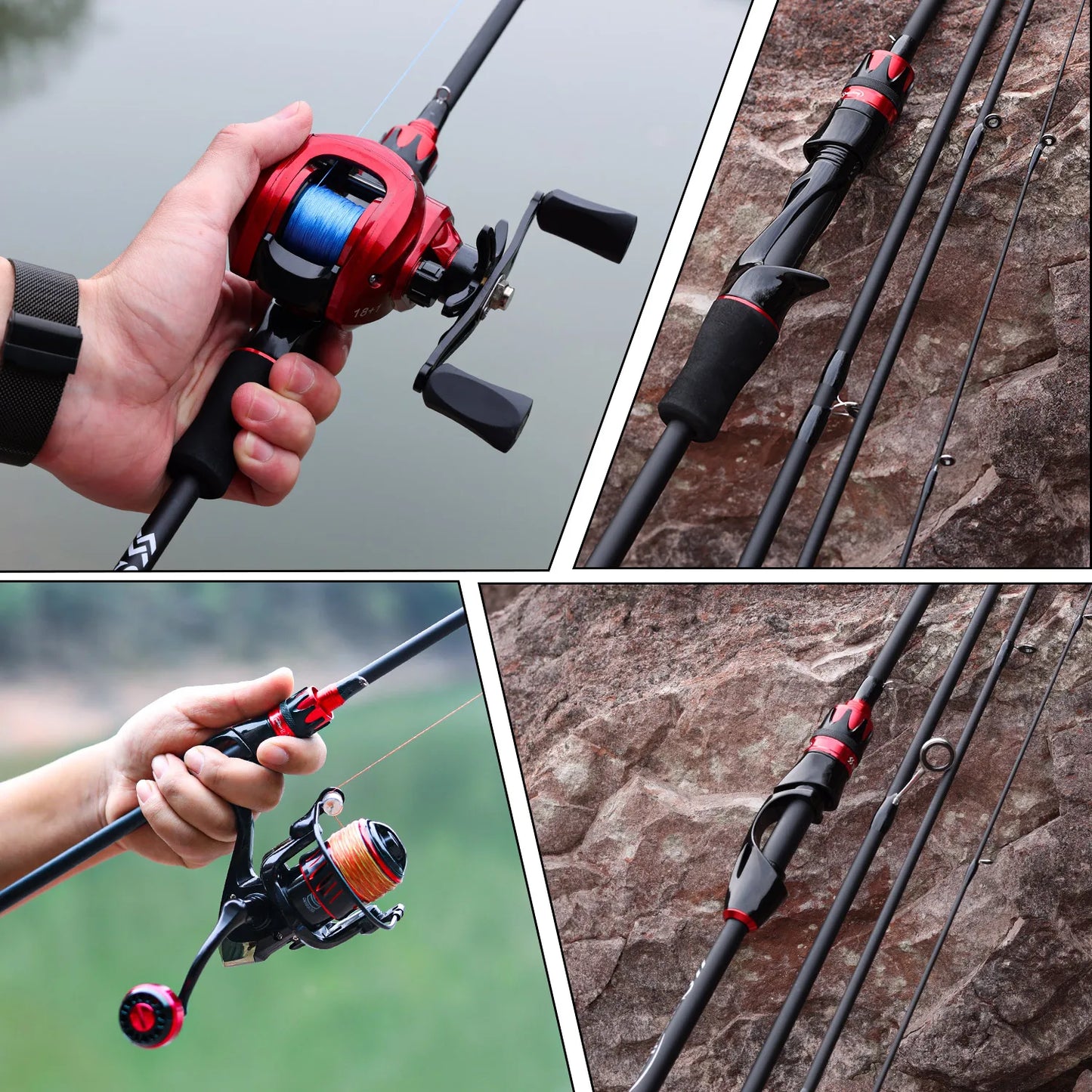 🎣 Sougayilang Casting & Spinning Fishing Rod – 2.1M Ultra-Light Carbon Fiber 🐟🔥