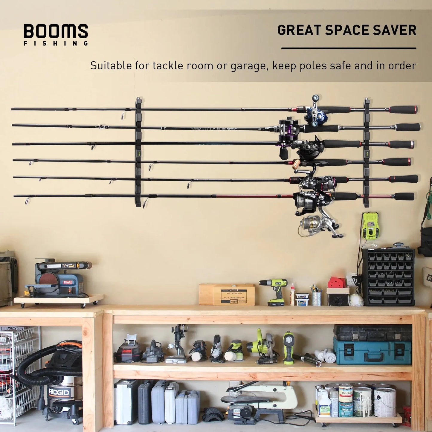 🎣 Booms Fishing WV5 Fishing Rod Holder – Store & Protect Up to 6 Rods! 🏆