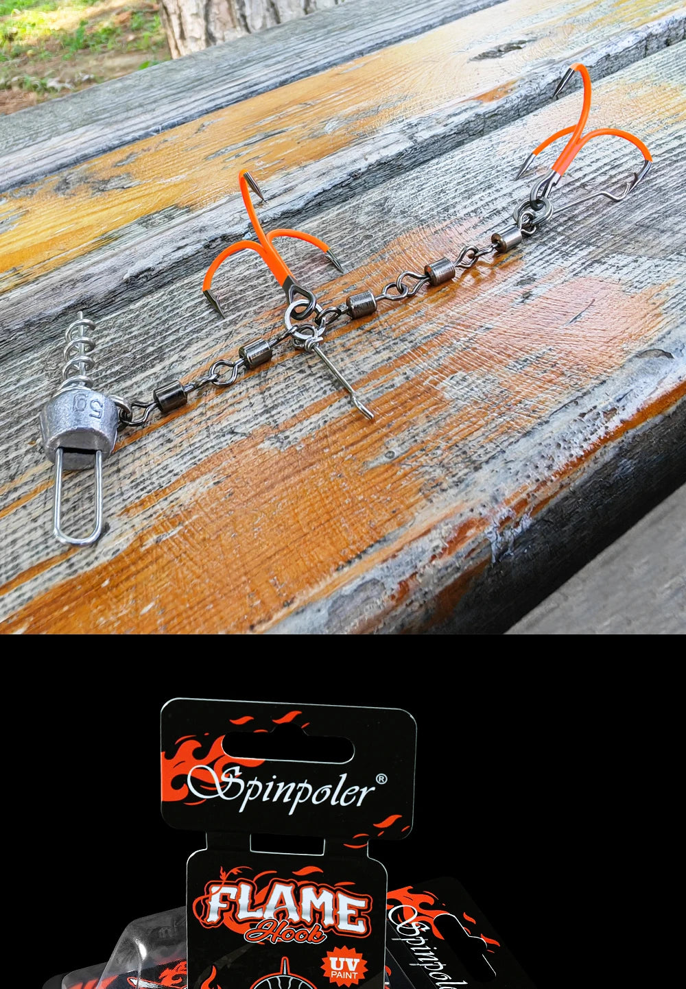 Spinpoler Pike Fishing Stinger Rig UV Painted Hook #1/0 #2/0 Speed Link Rolling Swivel For Rubber Soft Lure Swimbait Accessories