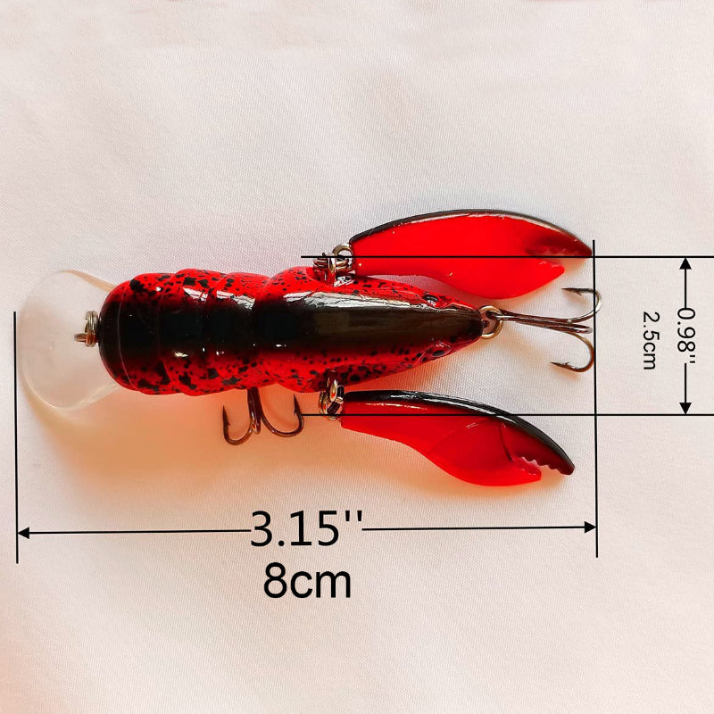 1pc Premium Jointed Craw Lure with Sharp Hooks - Realistic Fishing Bait for Catching More Fish