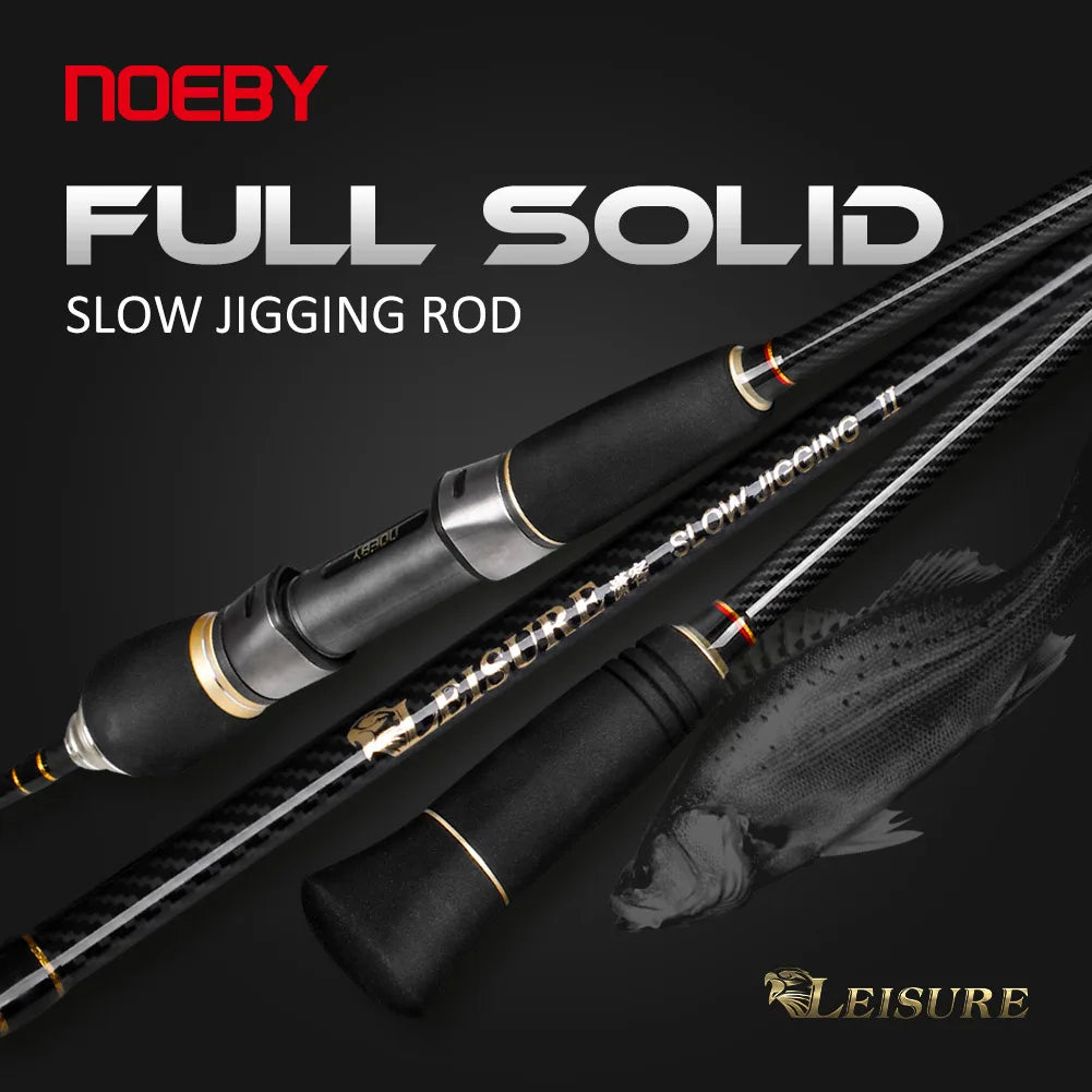 NOEBY Full Solid Slow Jigging Fishing Rod – High Sensitivity for Ultimate Performance! 🎣