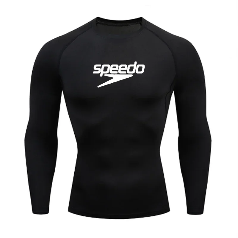 Men Surf Sunscreen Diving Suit Rash Protection T-Shirt Swimsuit Tight Short-Sleeved