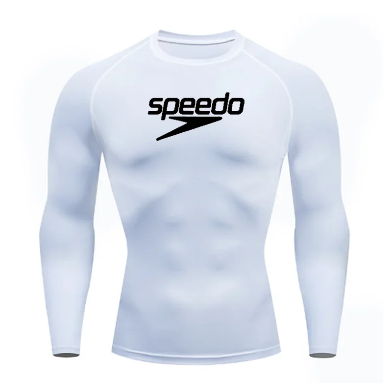 Men Surf Sunscreen Diving Suit Rash Protection T-Shirt Swimsuit Tight Short-Sleeved