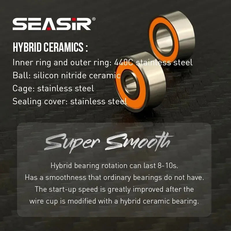 SeaSir Semi-Ceramic Hybrid Fishing Pulley – Ultra-Smooth & Durable Bearings 🎣✨