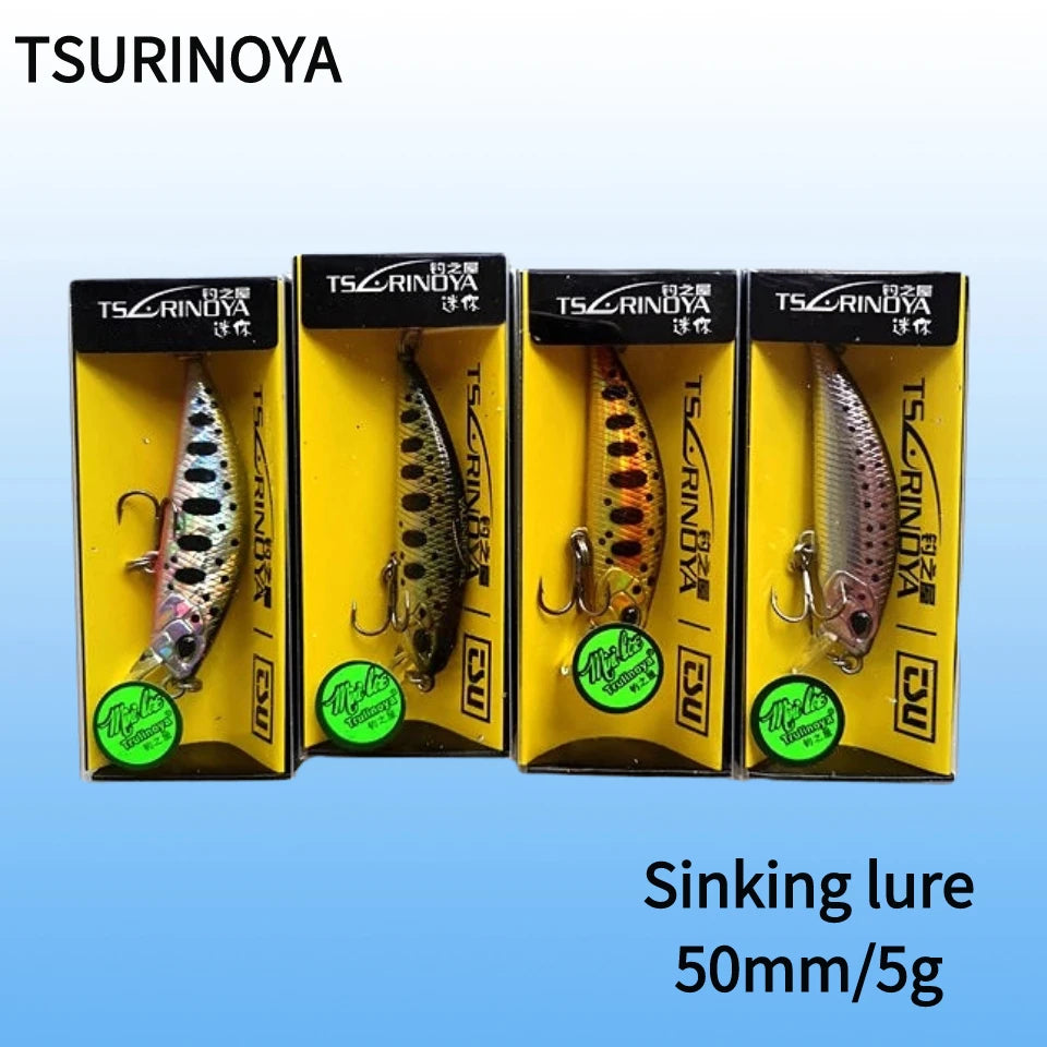 Tsurinoya 4PC 50mm 5g Sinking Minnow Artificial Bait for Trout Bass Fishing