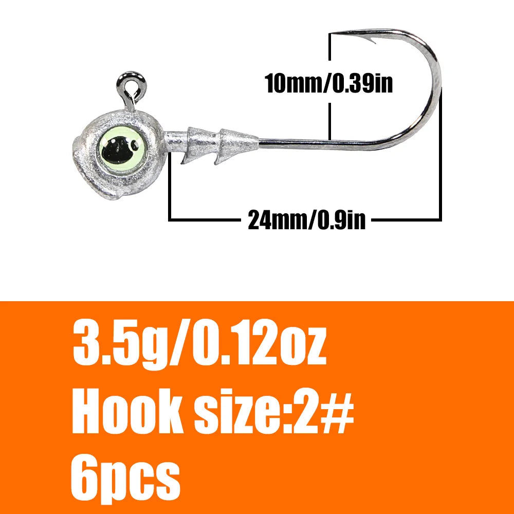 B&U Swimbait Hook Jig Head High Strength Fishing Worm Lure