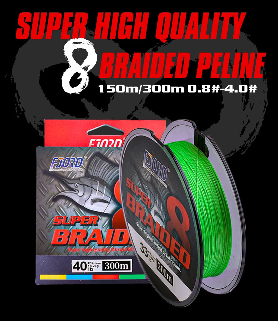 FJORD 8-strand Braided Fishing Line Multifilament Carp Line 300m 150m