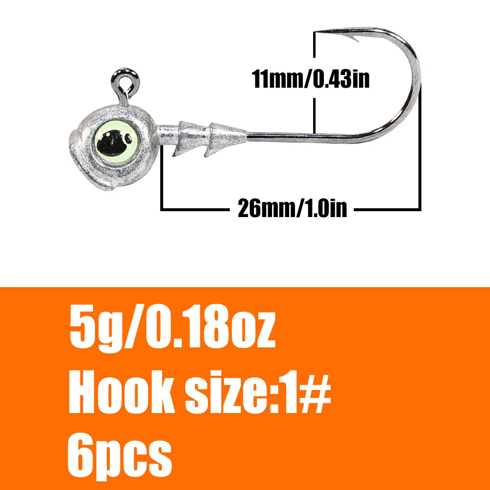 B&U Swimbait Hook Jig Head High Strength Fishing Worm Lure