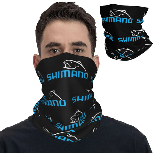 Blue Shimano Fishing Multifunctional Face Mask for Men Women