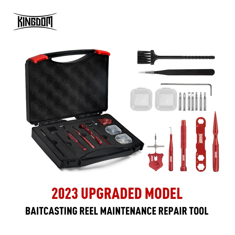 KINGDOM 10-Piece Fishing Reel Maintenance &amp; Repair Kit