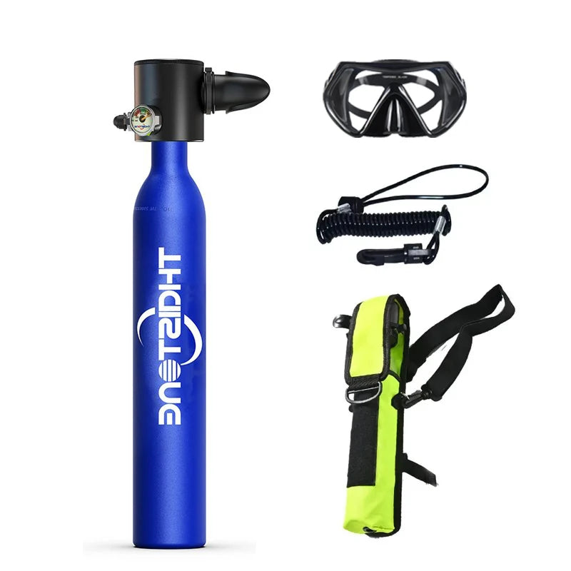 TAIITONEE-Mini Scuba Diving Tank Equipment, Oxygen Cylinder, Snorkeling, Underwater Breathing, 5-10 Minutes, 0.5L