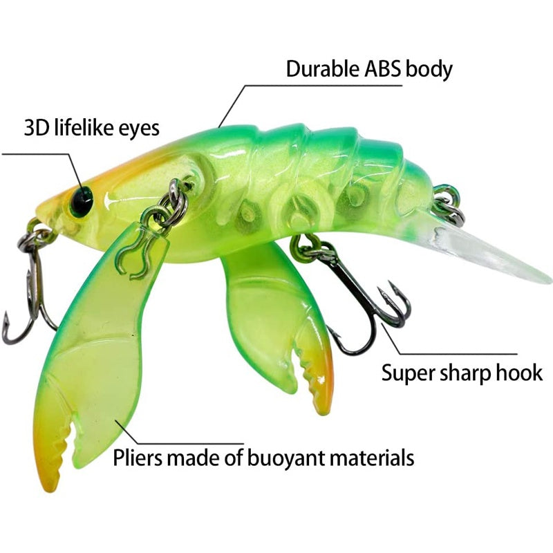 1pc Premium Jointed Craw Lure with Sharp Hooks - Realistic Fishing Bait for Catching More Fish