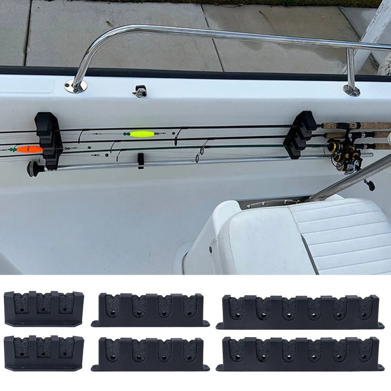 Boat Fishing Rod Vertical Horizontal Storage Rack Wall Mounted Pole Holder Rest G99D