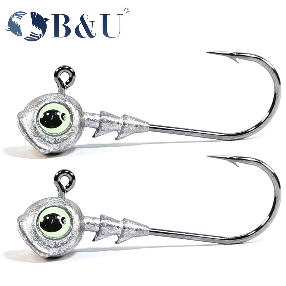 B&U Swimbait Hook Jig Head High Strength Fishing Worm Lure