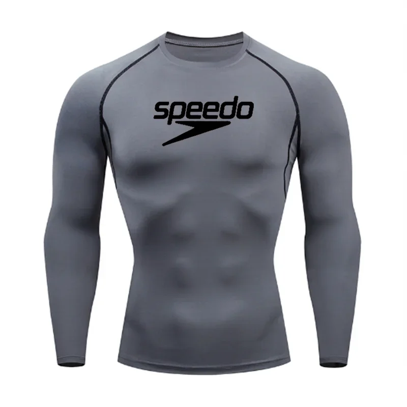 Men Surf Sunscreen Diving Suit Rash Protection T-Shirt Swimsuit Tight Short-Sleeved