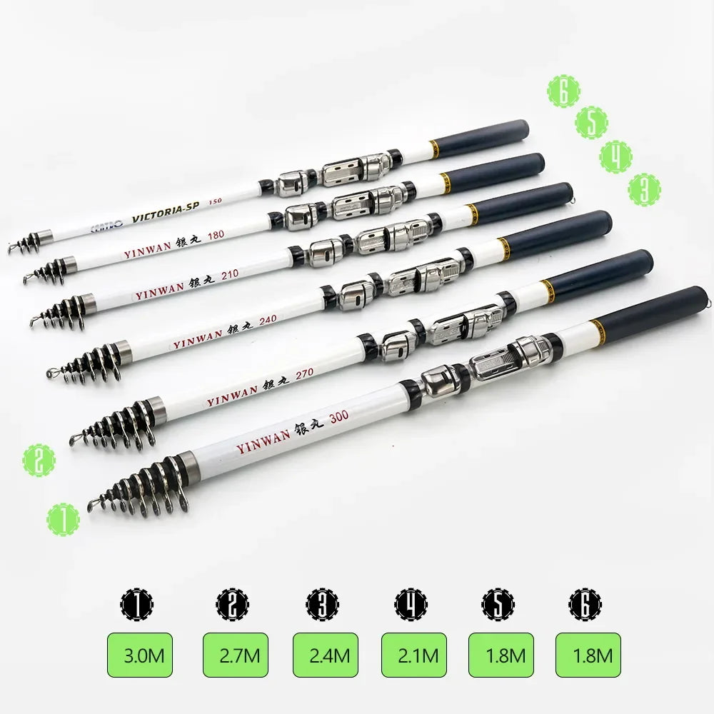 Fishing Rod High Quality 3M 2.7M 2.4M 2.1M 1.8M 1.5M