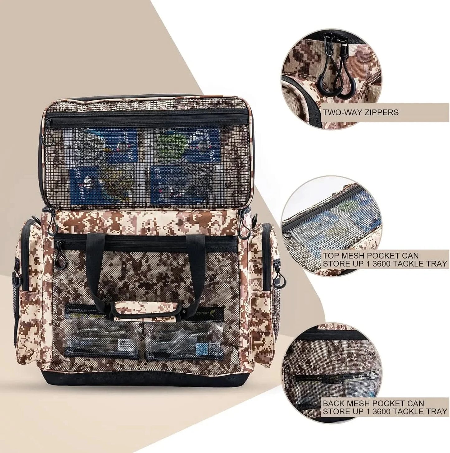 🎣 Large Tackle Bag – Store Up to 8PCS 3700 Plus 4PCS 3600 Tackle Trays! 🛠️🎒