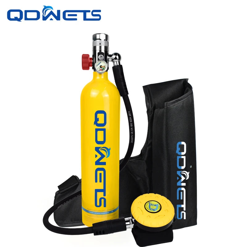 QDWETS 1L Mini Scuba Diving Tank/Equipment Oxygen Cylinder