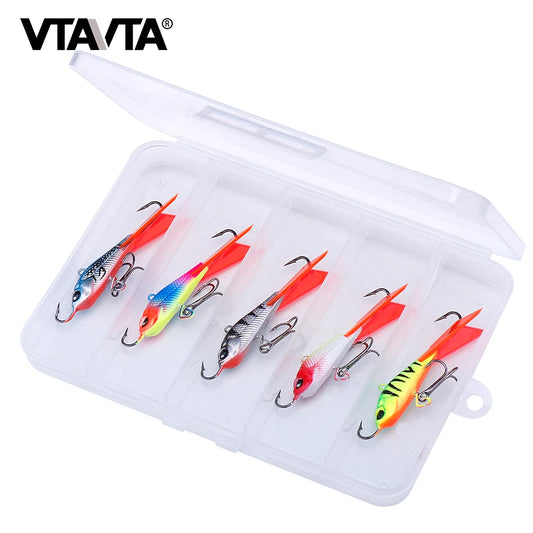 VTAVTA 5pcs/box 63mm 15g Fishing Jigs Set