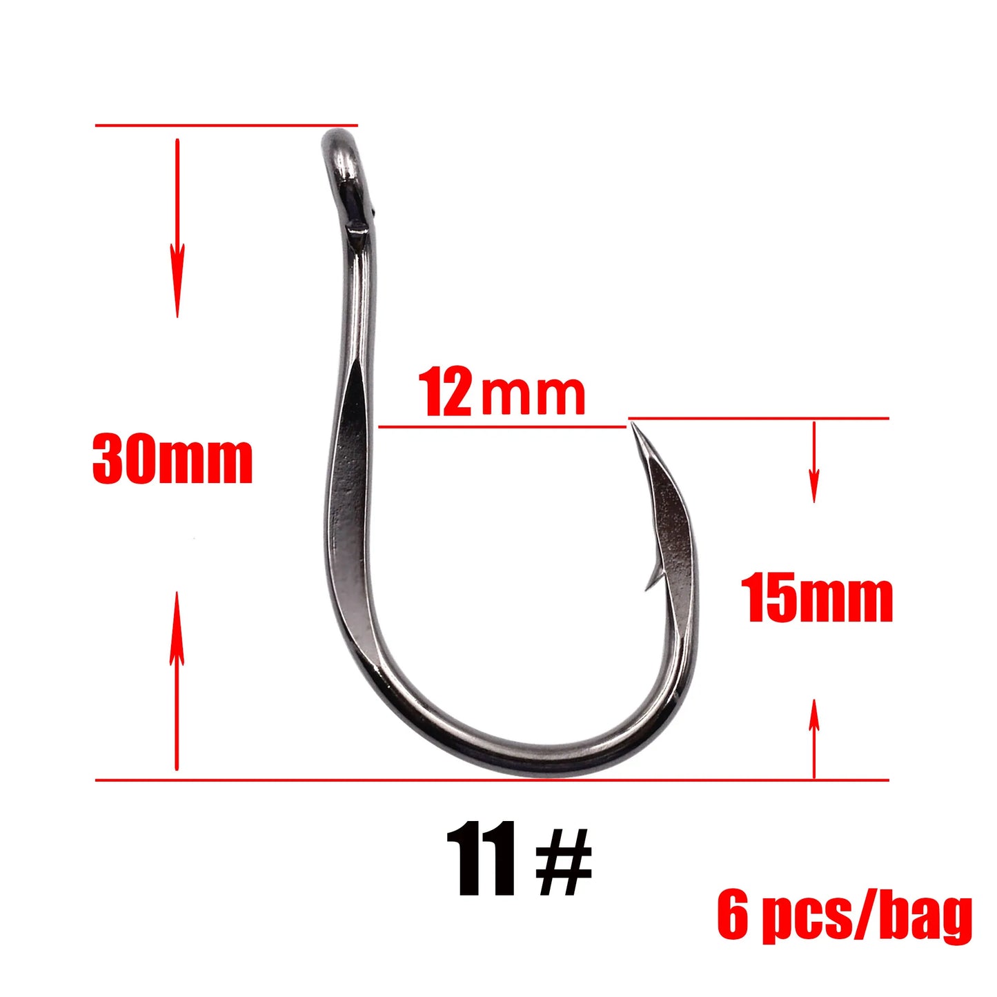 Super Sharped Fishing Hooks Chinu Ring Forged High Carbon Steel Fish Hook Hight Quality