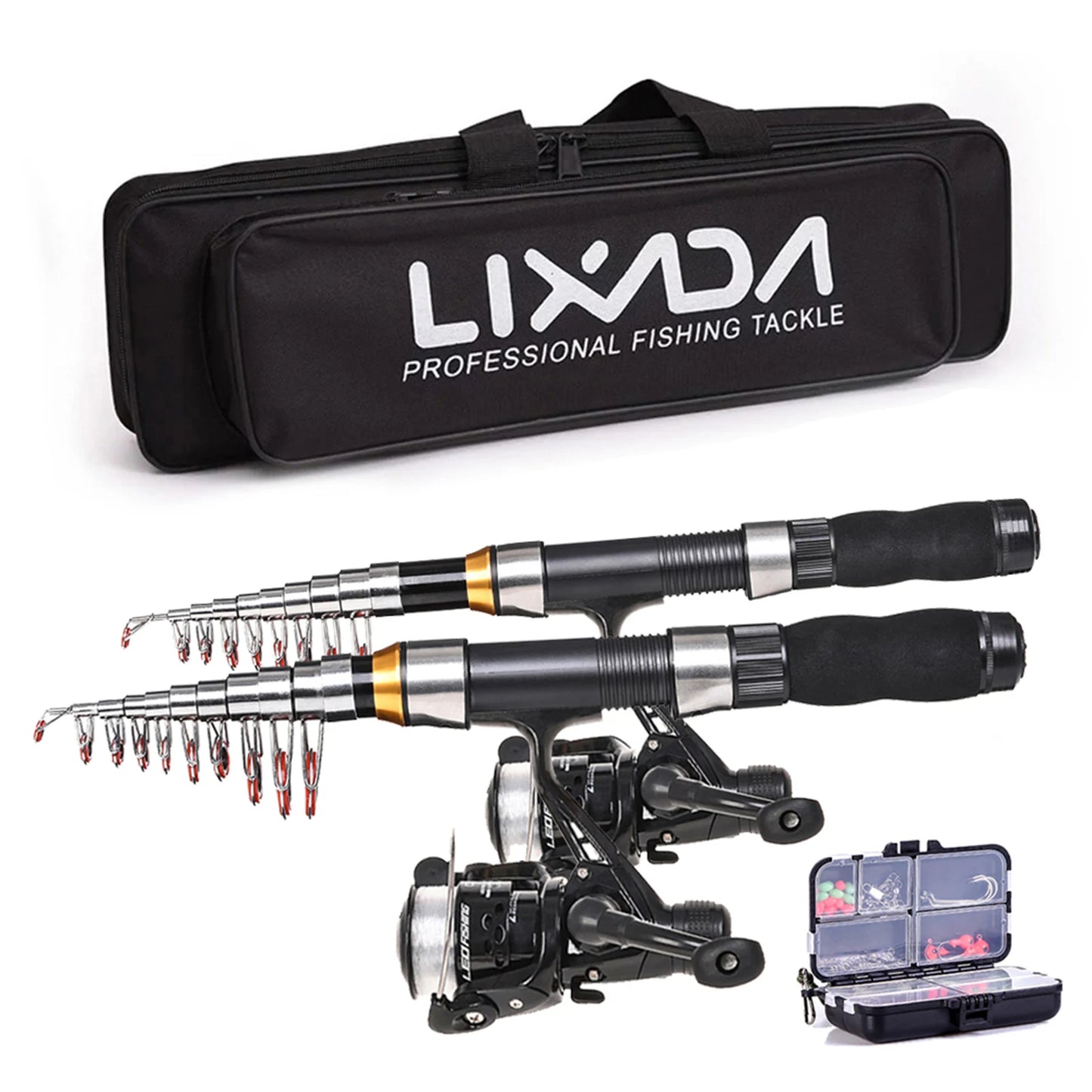 Fishing Rod Reel Combo Full Kit Carbon Fiber