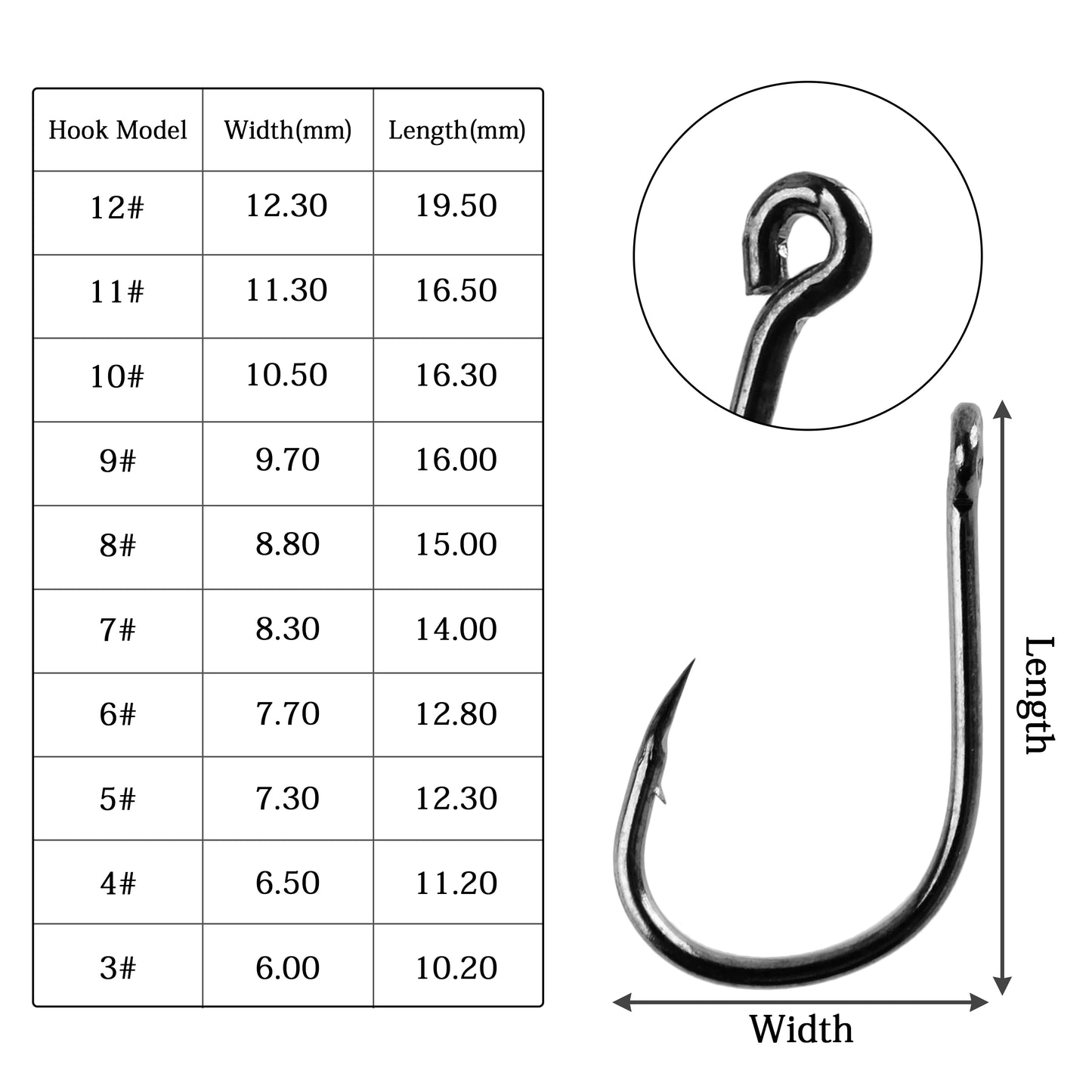 100Pcs Fishing Hooks