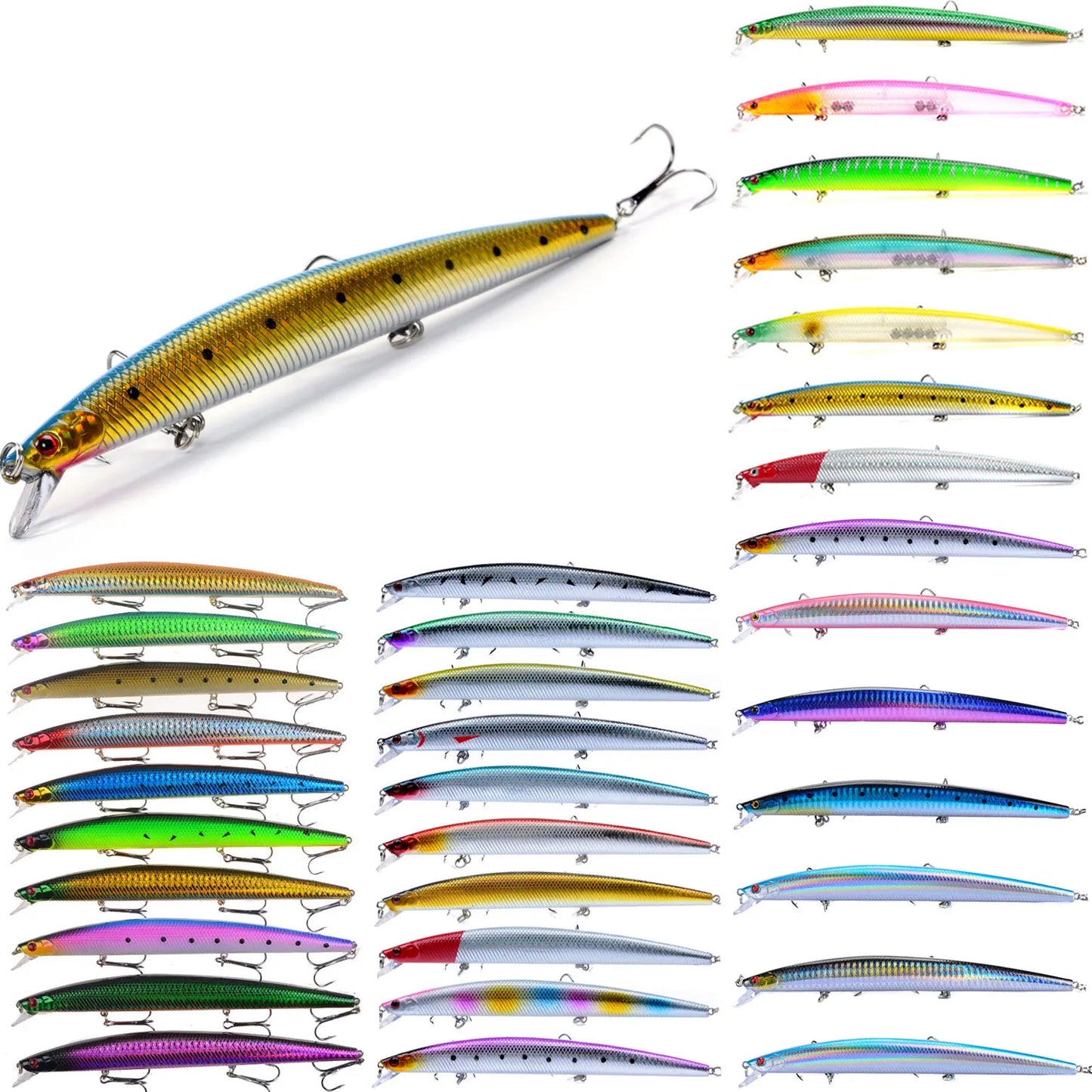 1pcs 18cm 24g big long fish