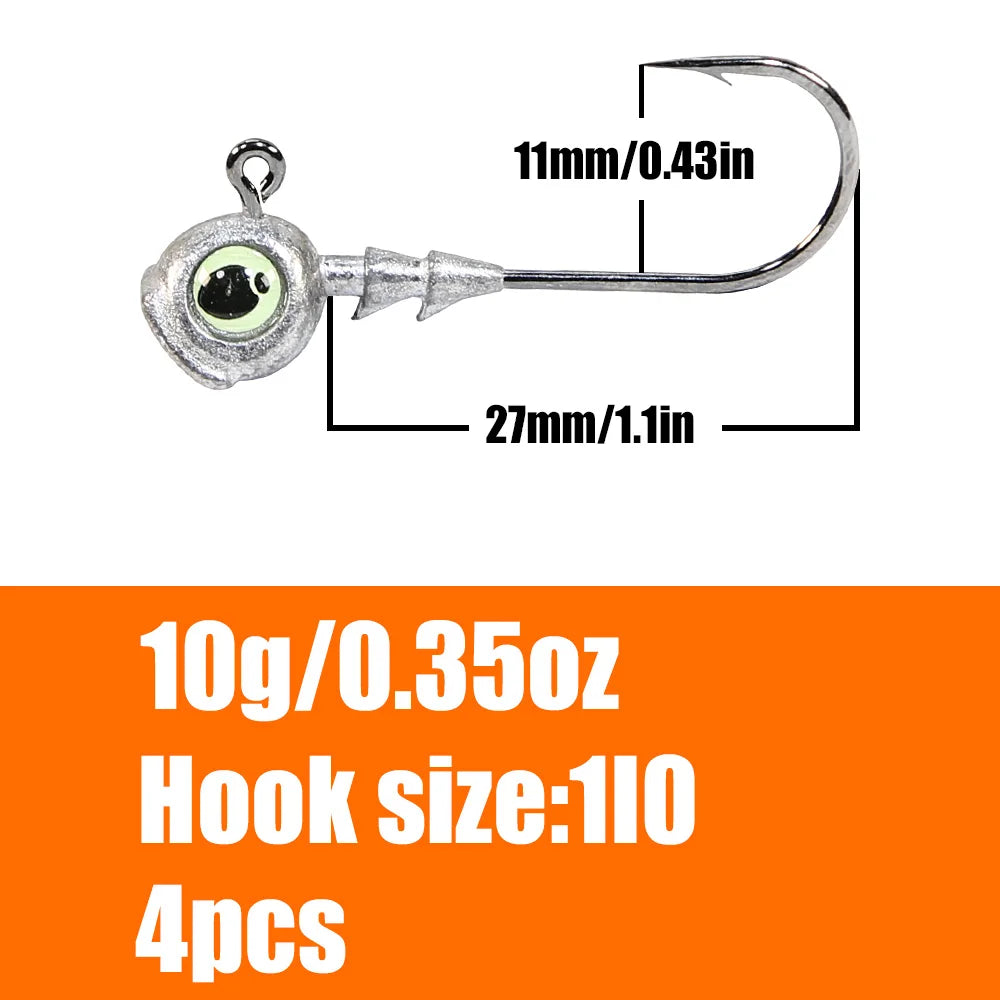 B&U Swimbait Hook Jig Head High Strength Fishing Worm Lure