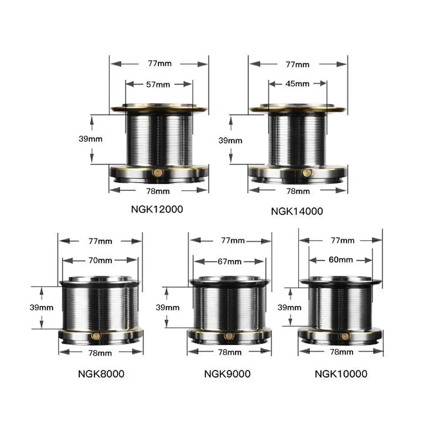 HUIDIAO NGK Spinning Fishing Reel (8000-14000 Series)