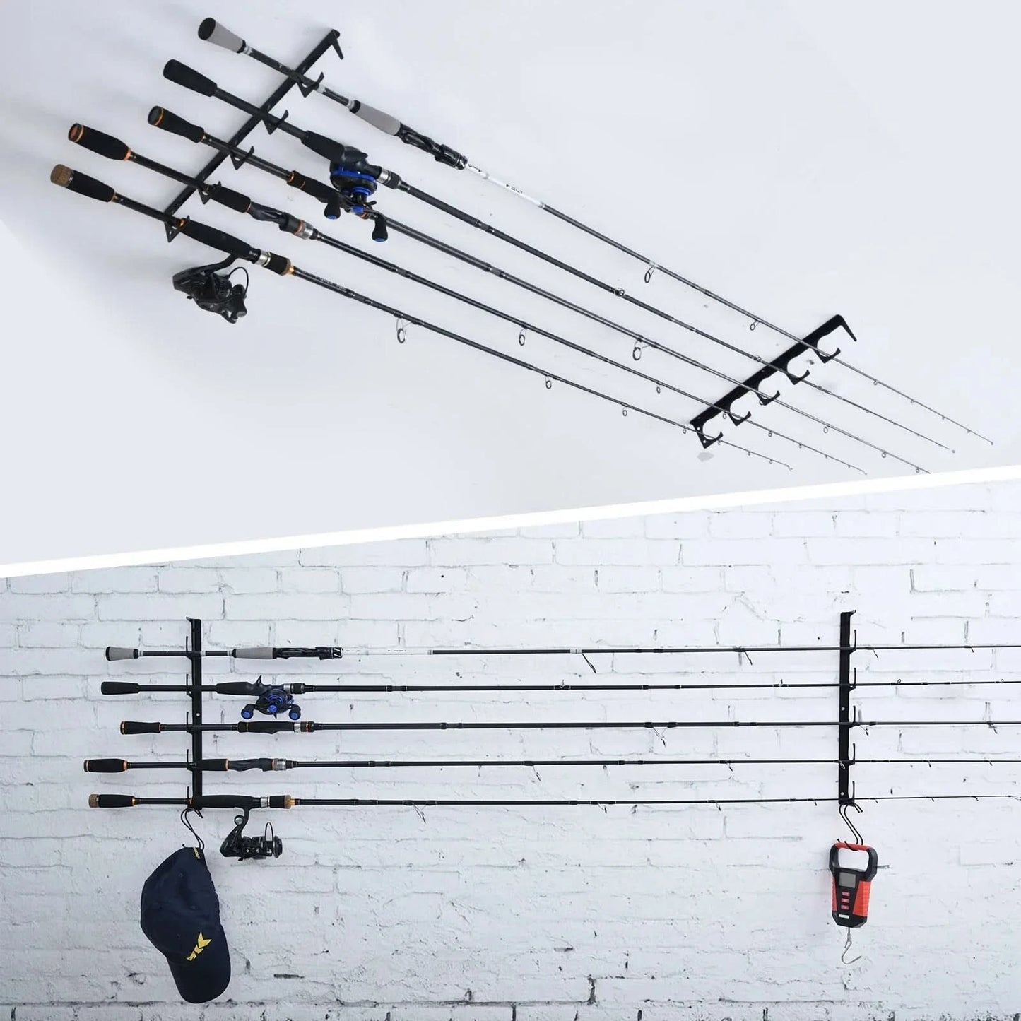 🎣 Goture Fishing 5-Rod Metal Wall Holder – Secure & Space-Saving Storage Solution! 🏆