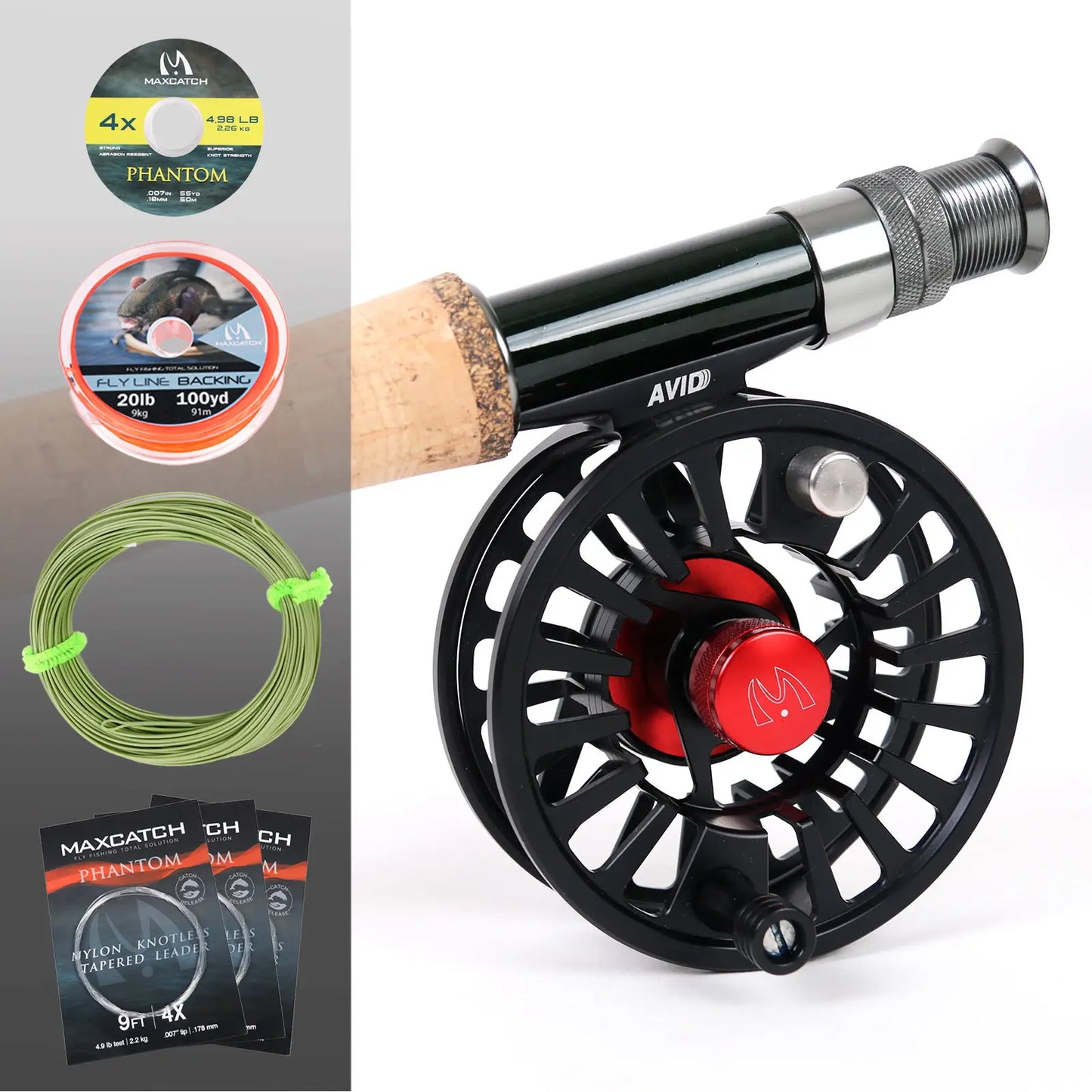 MAXIMUMCATCH Premier Fly-Fishing Rod Combo and Fly Reel Kit Complete Fishing Outfit