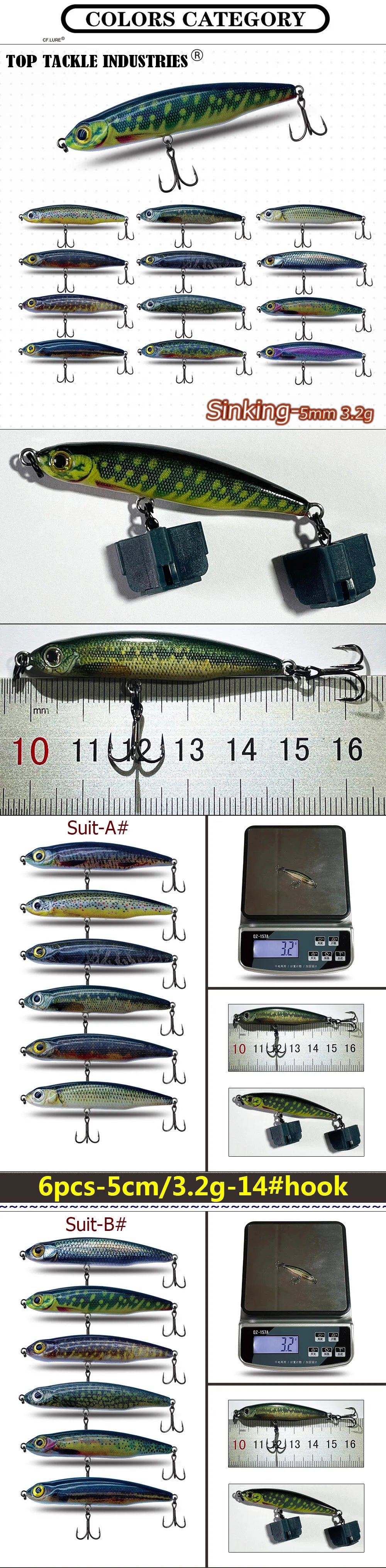 Artificial Fishing Lure Wobblers 5cm 3.5g