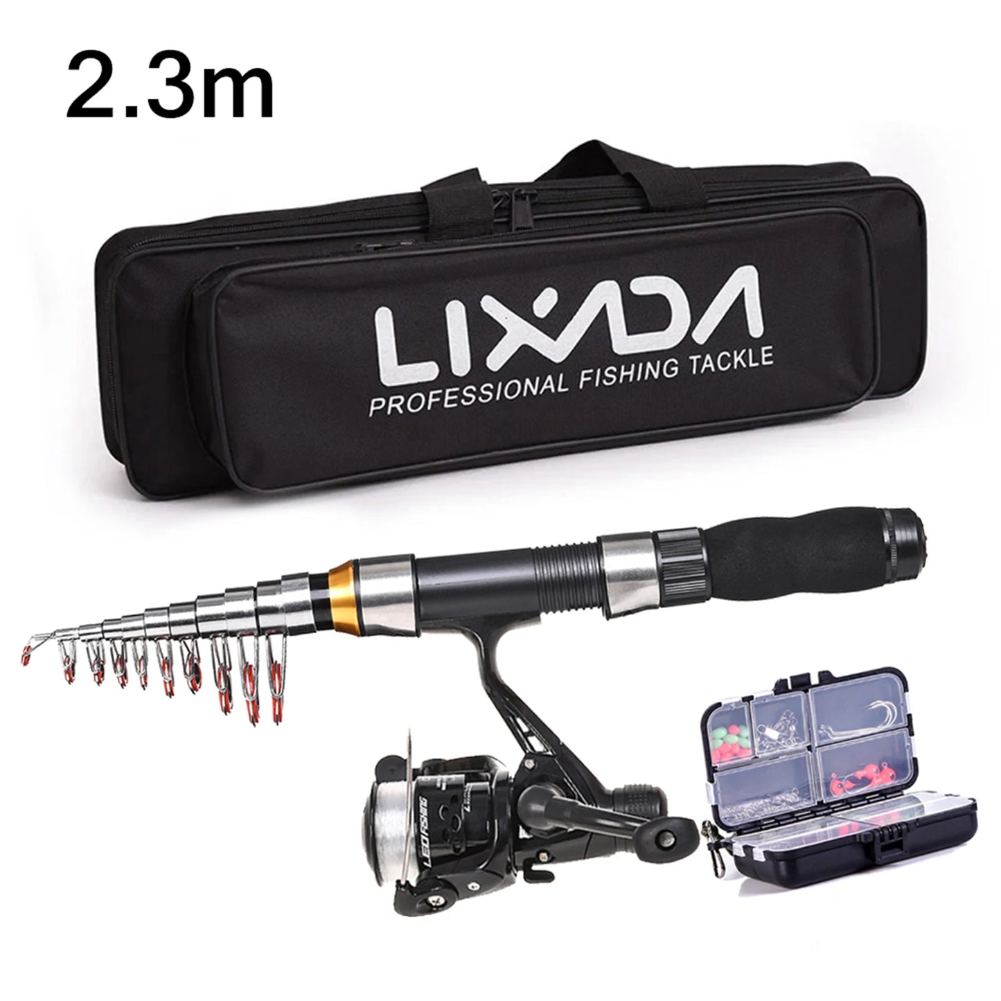 Fishing Rod Reel Combo Full Kit Carbon Fiber