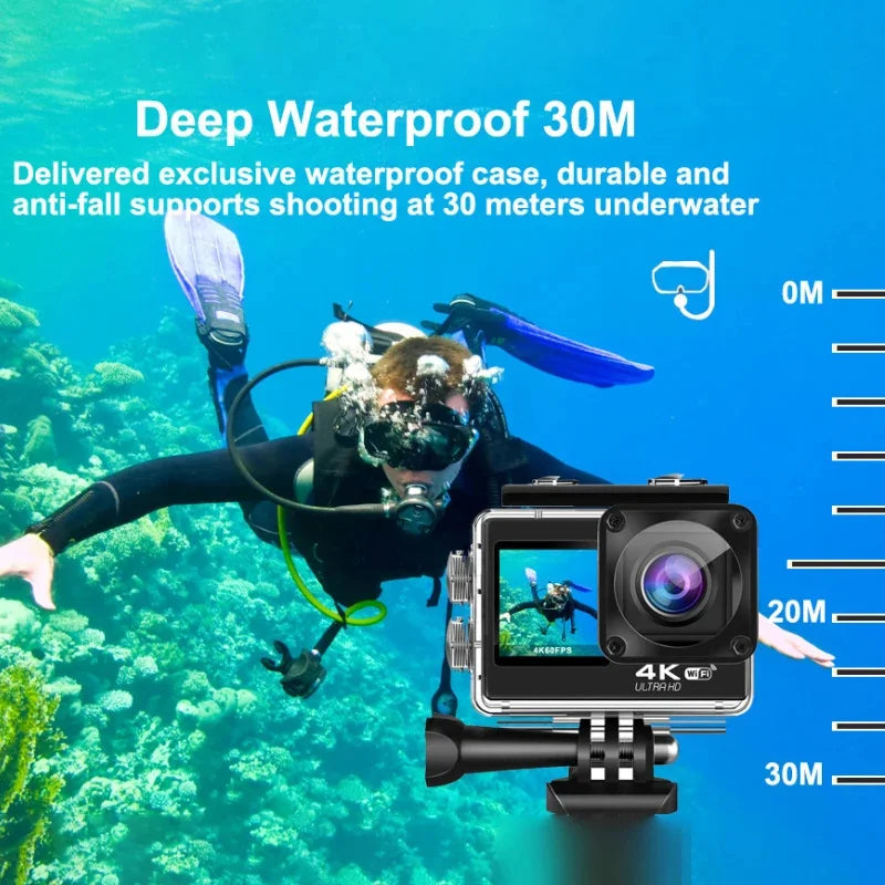 Diving Underwater Digital Camera 4k Go Pro