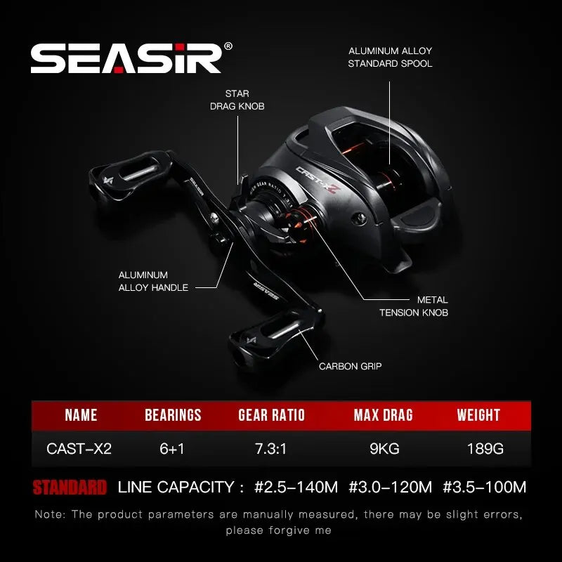 SeaSir CAST X2 Baitcasting Reel – Superior Performance for Serious Anglers