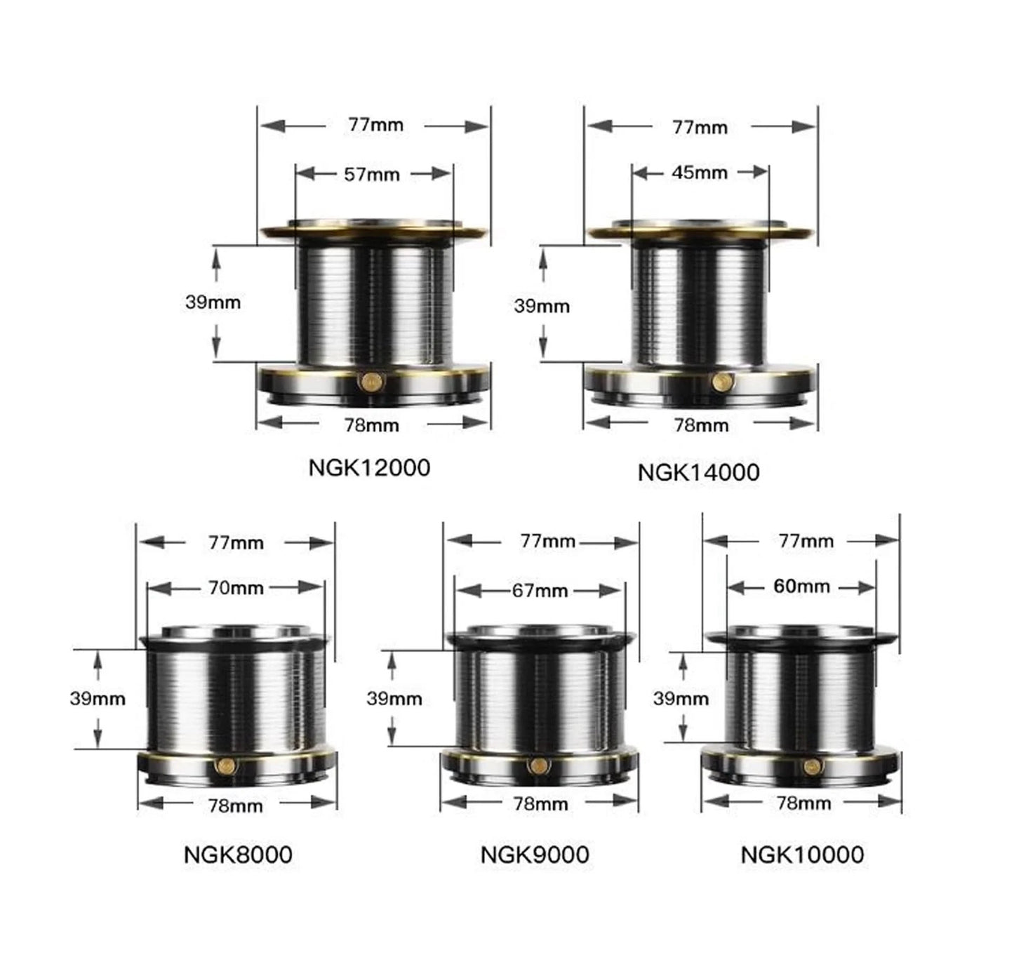 HUIDIAO NGK Spinning Fishing Reel (8000-14000 Series)