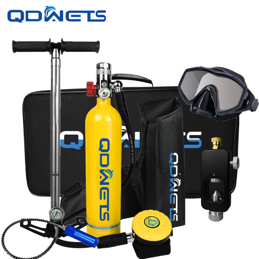 QDWETS 1L Mini Scuba Diving Tank/Equipment Oxygen Cylinder