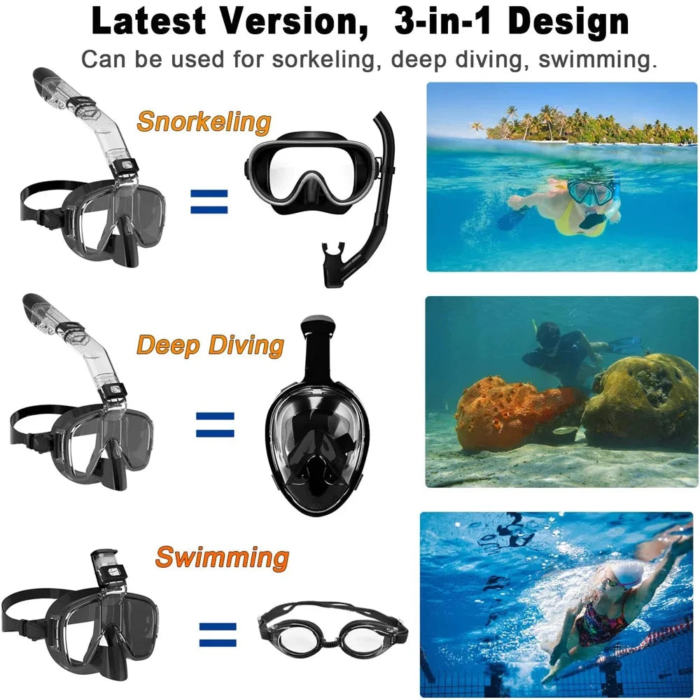 Diving Masks Foldable Anti-Fog