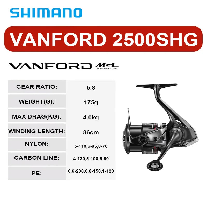 2024 NEW SHIMANO VANFORD Spinning Fishing Reel