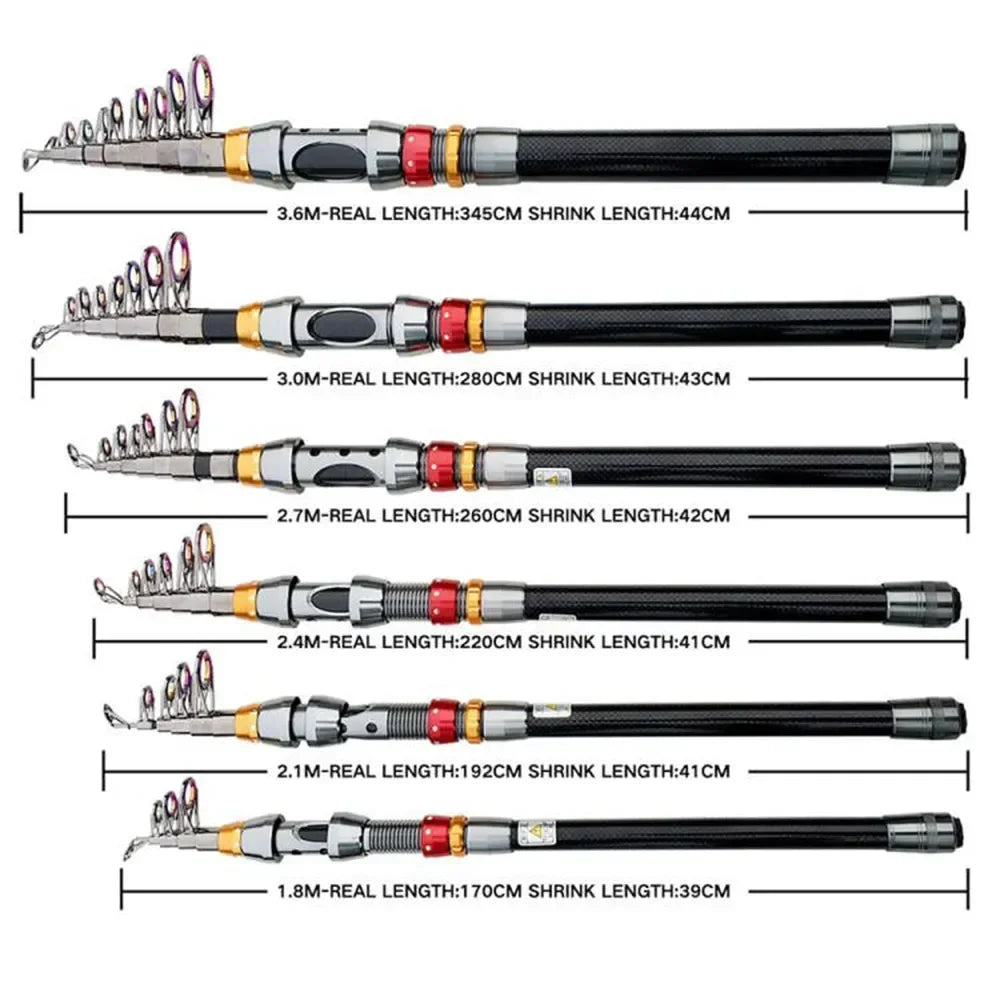 Fishing Rod Combo Set 1.8m 2.1m 2.4m 2.7m 3.0m